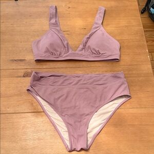 High Waisted Mauve/Purple Bikini